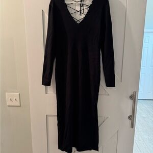 525 America Classic Black Long Sleeve Dress